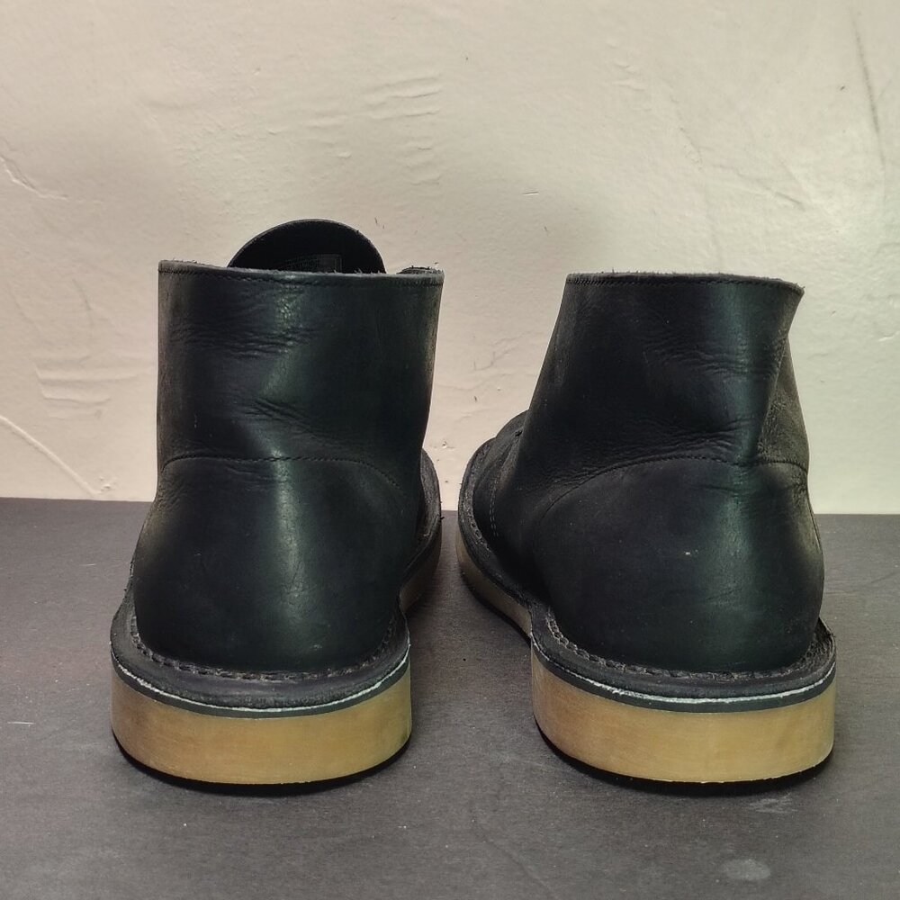 Clarks Bushacre 3 Men's Size 8.5 Black Leather 2 Eye Desert Chukka Boots - Picture 3 of 7
